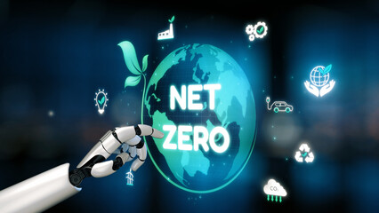 AI guides sustainability strategy with eco-intelligent tools and virtual assistants for achieving net zero goals and transforming digital business with green innovation. Epoch