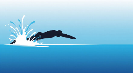 swimmer vector illustration
