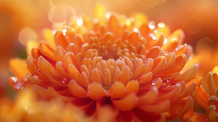 A close-up of a chrysanthemum in autumn