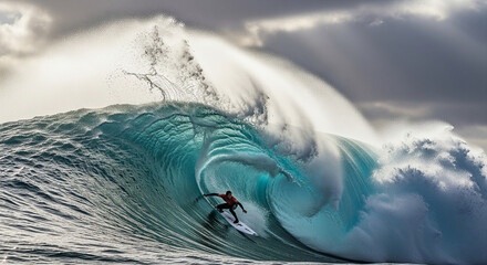 surfing athletes conquer the waves