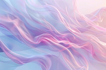 Pastel pink and blue fabric drape