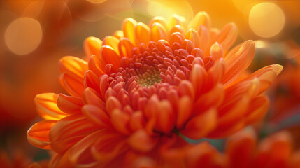 A close-up of a chrysanthemum in autumn