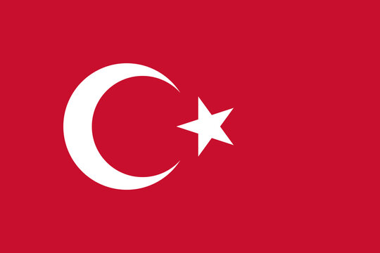 Flag of Turkey, vector illustration.