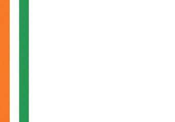A simple vector illustration with a vertical Indian tricolor border on the left, creating a patriotic background with ample copy space for national events