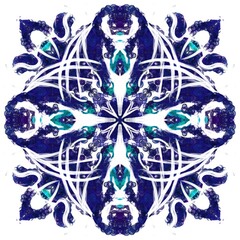 flower pattern decorative plate. Design for ceramic tiles