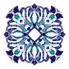 flower pattern decorative plate. Design for ceramic tiles