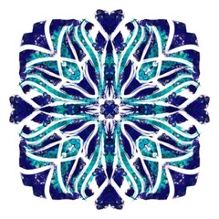 flower pattern decorative plate. Design for ceramic tiles