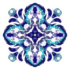 flower pattern decorative plate. Design for ceramic tiles