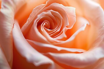 Peach rose close up soft petals bloom