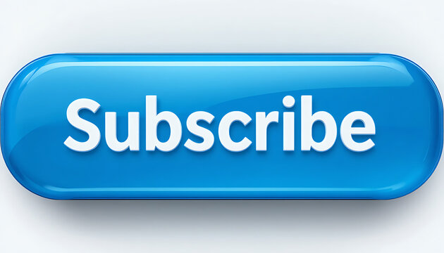 Blue Subscribe Button with Text.