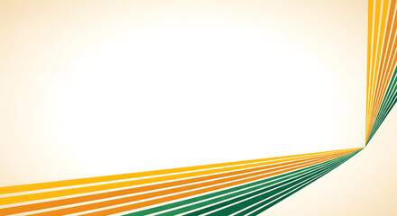 Abstract geometric background design with converging lines in a modern Indian tricolor pattern, perfect for celebrating Republic and Independence Day and national pride