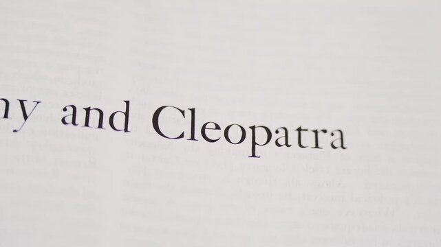 Title page for Shakespeare's play Antony and Cleopatra