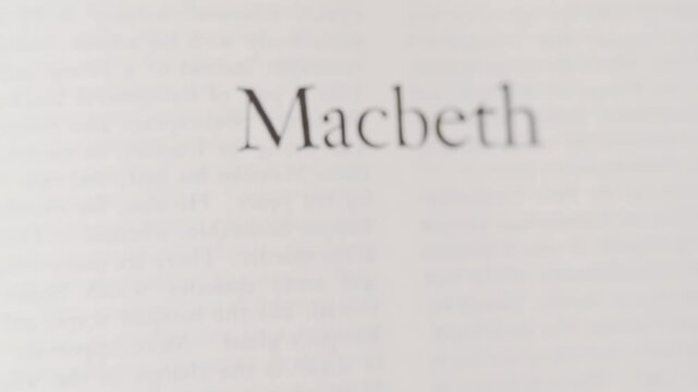 Title page for Shakespeare's play Macbeth