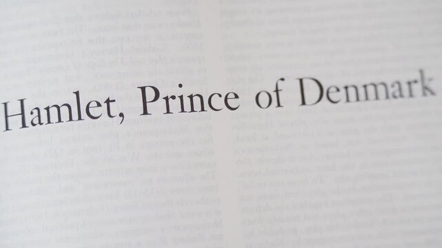 Title page for Shakespeare's play Hamlet Prince of Denmark