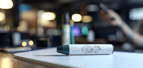 A pen shape usb flash drive on a desk