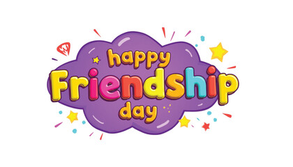 Vector illustration of colorful Happy Friendship Day