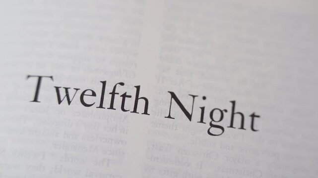 Title page for Shakespeare's play Twelfth Night