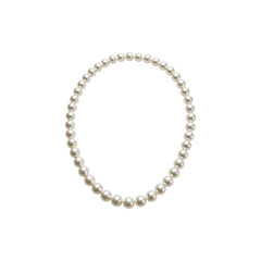 Obraz premium Elegant Pearl Necklace Jewelry Circle Arrangement Isolated on White