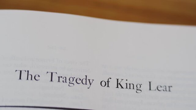 Title page for Shakespeare's play King Lear
