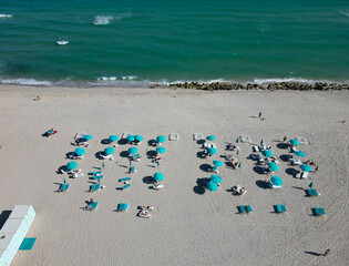 Beach vacation at sea in summer. Sea relax under beach umbrella. Travel to sea. Luxury resort....