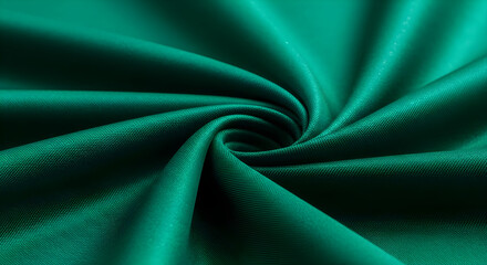 Emerald green fabric with spiral texture background