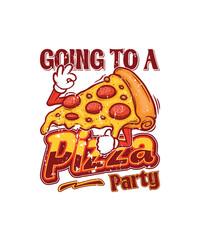 Pizza Party Graphics Design, EPS, VECTOR
