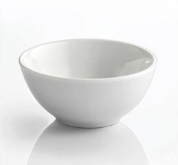 Single White Porcelain Bowl Product Photography, Minimalist Composition, Clean Design, Food Bowl keywords tableware, ceramic