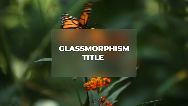 Animated Glassmorphism Title &ndash; Frosted Glass Text Wide