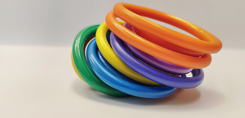 colorful plastic bracelets