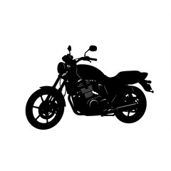 Obraz premium Silhouette of a motorcycle on a white background design