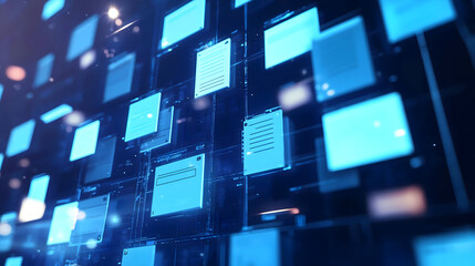 abstract blue background with squares