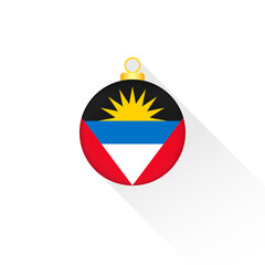 Antigua and Barbuda National Flag Christmas Decoration.