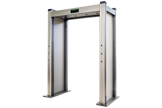 Metal detector isolated on transparent background is a security device used at airports and other secure locations
