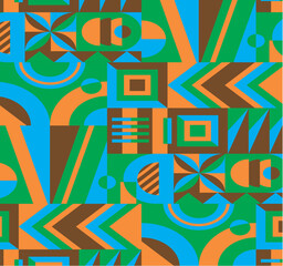 seamless pattern with colorful houses