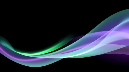 Vibrant Purple Teal  Green Abstract Wave Background Particle Bokeh Effects