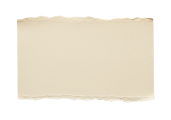Square-shaped torn light beige paper with fiber details, isolated on white, perfect for neutral and clean title backgrounds.
