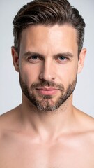 Fototapeta premium Man's neutral facial expression