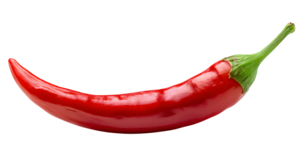 Vibrant red chili pepper, a fiery symbol of flavor and zest, perfect for culinary inspiration and healthy eating campaigns, adding spice to any project.