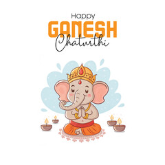 Obraz premium Happy Ganesh Chaturthi