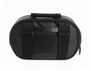 Naklejka premium Durable black travel bag with a comfortable handle, perfect for journeys