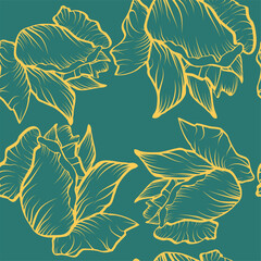 Colorful roses in trendy style. Abstract floral background. Modern design template for decoration design. Beautiful floral background.