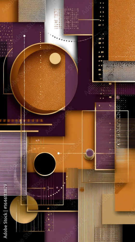 Poster an array of vibrant shapes and lines illustrates data visualization, featuring glowing spheres and v