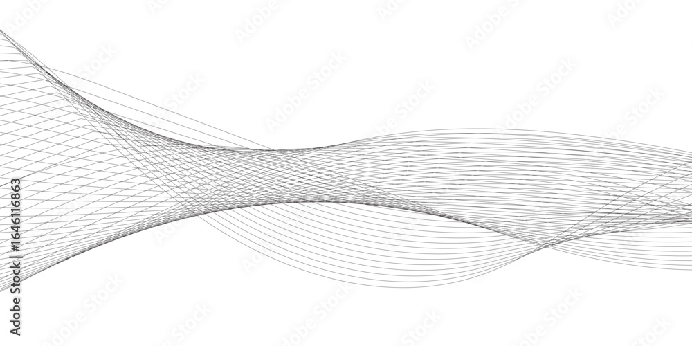 Aufkleber abstract wavy gray blend liens design on white background. digital frequency track equalizer. vector