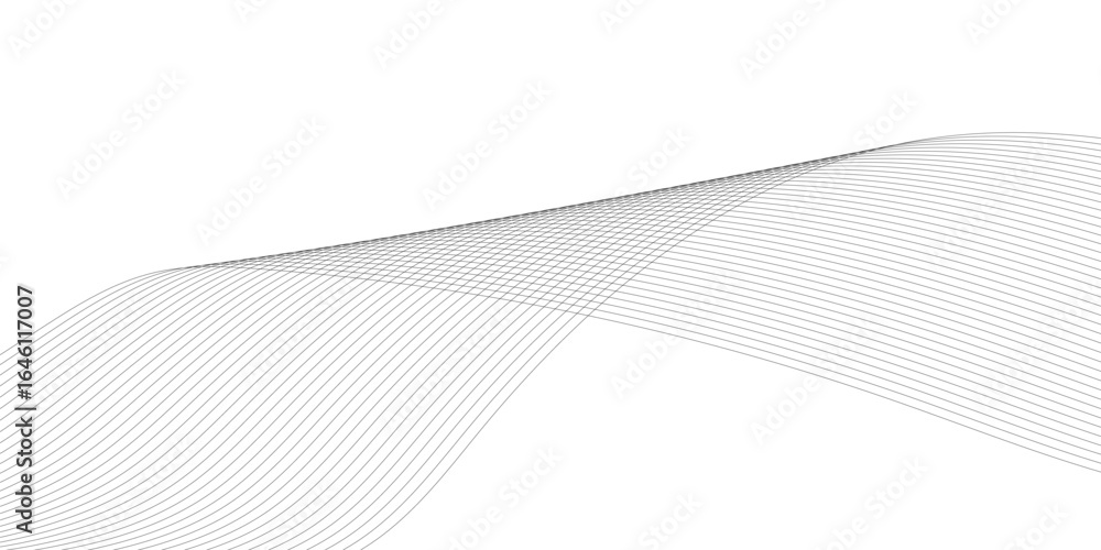 Aufkleber abstract wavy gray blend liens design on white background. digital frequency track equalizer. vector