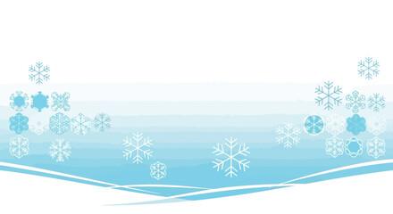 Gentle Blue Winterscape Snowflakes Pattern Background For Festive Season