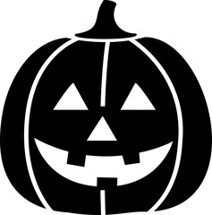 cute Halloween pumpkin silhouette with face.
Jack o lantern pumpkin for Halloween.