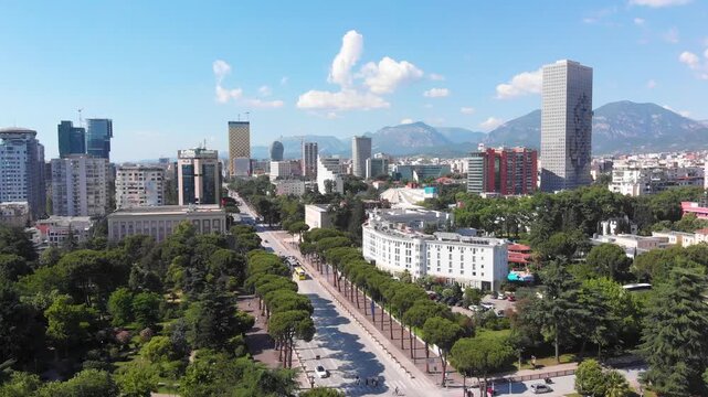 Albania. Tirana city view in the morning 25 June 2025