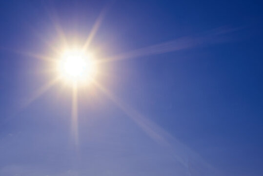 beautiful blue sky and white clouds background - Powered by Adobe