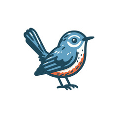 Colorful bird illustration perched on a branch, showcasing vibrant feathers and nature