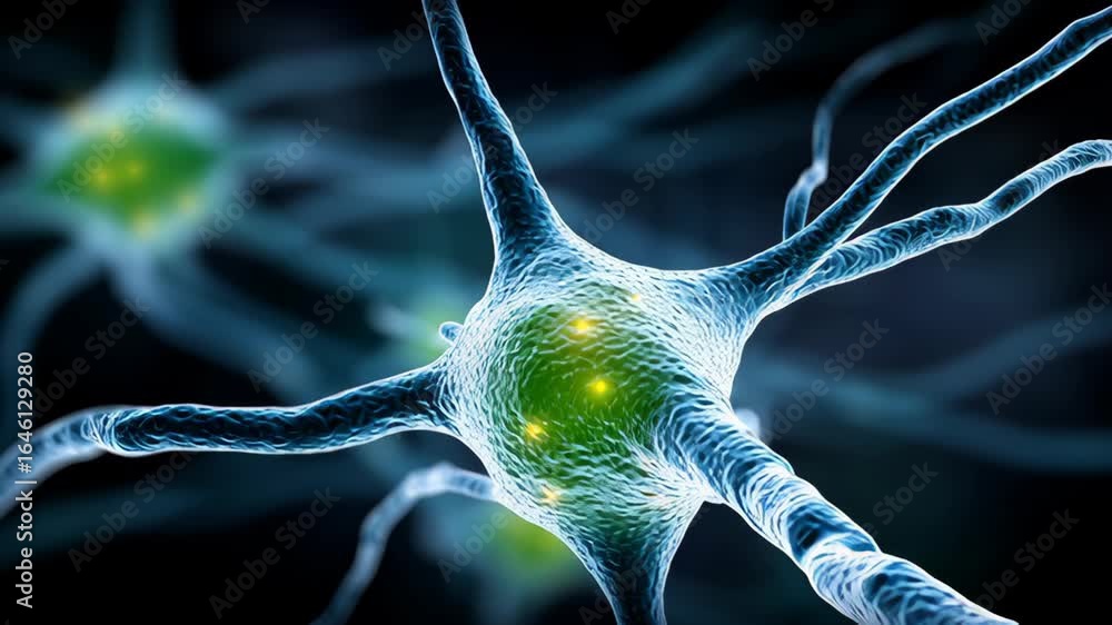 Poster exploring the intricate structure and function of neurons in the human brain